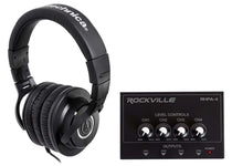 ATH-M40x Studio Headphones & 4-Channel Headphone Amplifier Bundle