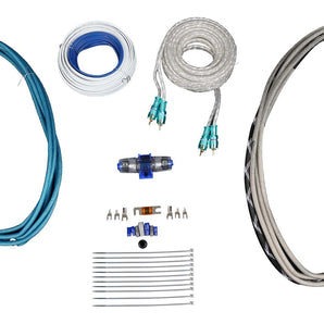 Rockville RMWK8 8 AWG Gauge Waterproof Marine Amplifier/Amp Install Wire Kit