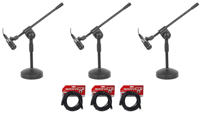 ATM230PK (3) Dynamic Drum Mics + Stands + Mounts + Cables