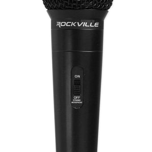 Rockville RMIC-SR Handheld DJ Vocal Recording Wired Microphone+Cables+Mic Case