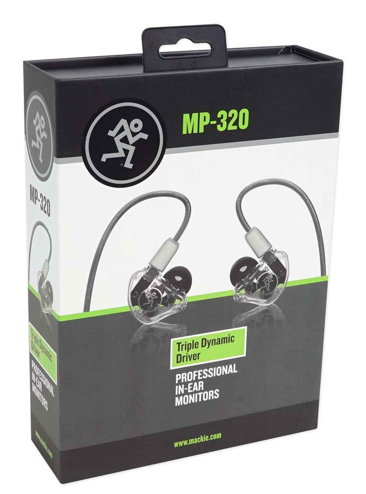 Mackie MP-320 Triple Dynamic Driver Professional In-Ear Monitors+Hard Case