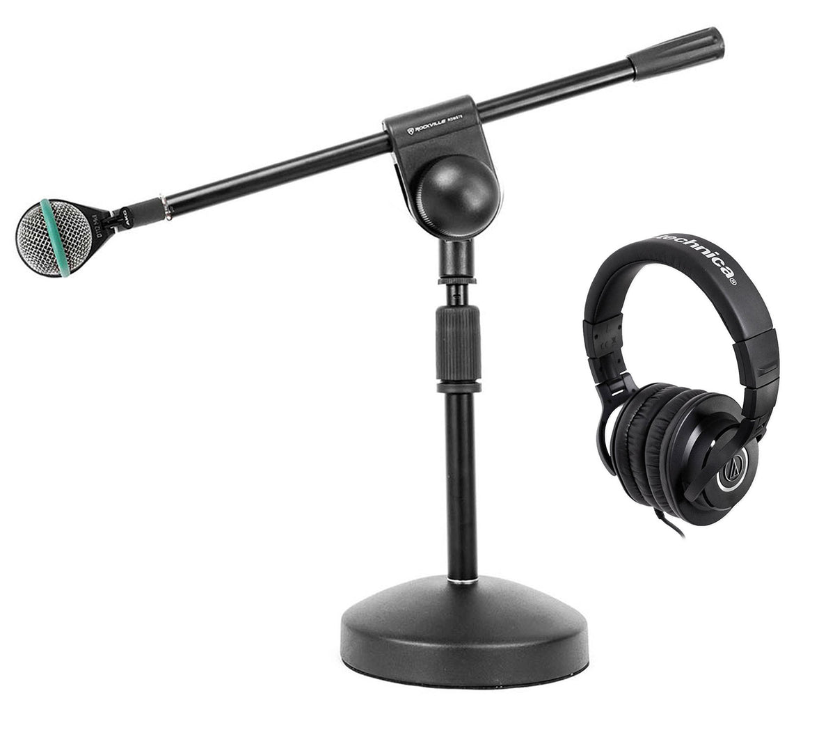D112 MKII Kick Drum Mic with ATH-M40x Headphones and Stand