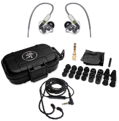 Mackie MP-320 Triple Dynamic Driver Professional In-Ear Monitors+Case+Studio Mic