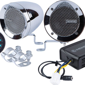 Memphis MXABMC2BT (2) Speakers+Amp+Bluetooth Control For Motorcycle/ATV/Scooter