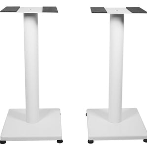 Pair Rockville RS21W 21 inch Steel Bookshelf Speaker/Studio Monitor Stands - White