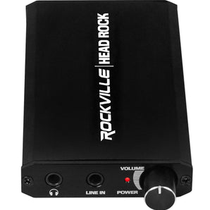 Rockville HeadRock Battery Powered Rechargeable Personal Headphone Amplifier Amp