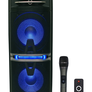 Rockville Go Party X10 Dual 10" Battery Powered Bluetooth Speaker+UHF Microphone