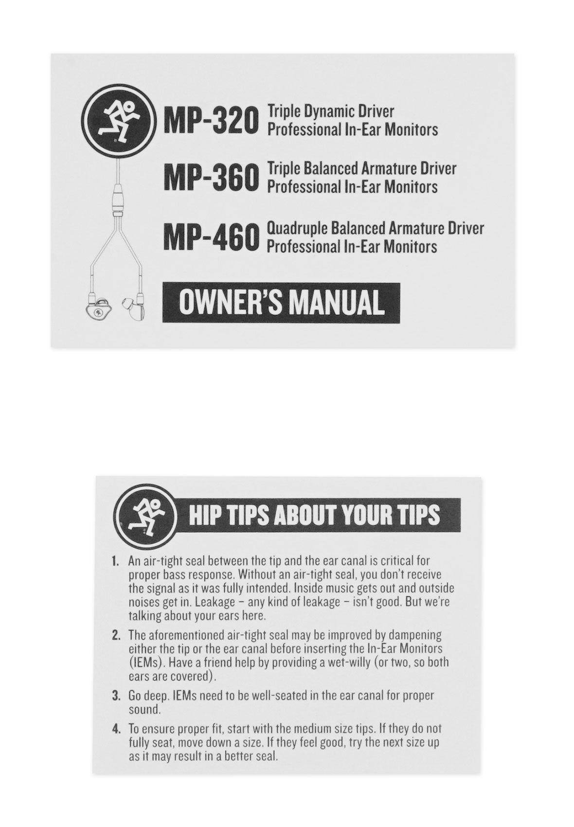 Mackie MP-360 Triple Balanced Armature Professional In-Ear Monitors+Hard Case