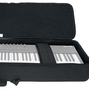 Rockville 76 Key Keyboard Case w/ Wheels+Trolley Handle For Alesis QS7.1