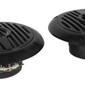 Pair Rockville MS40B Black 4" 200 Watt Marine Boat Speakers Compact and Powerful