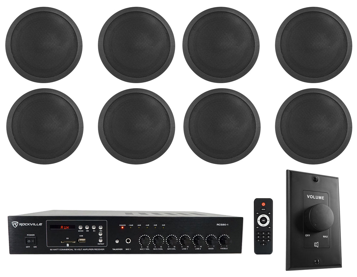 RCS80-1 + CCL6T Black 2-Pack + VOL70100 Black
