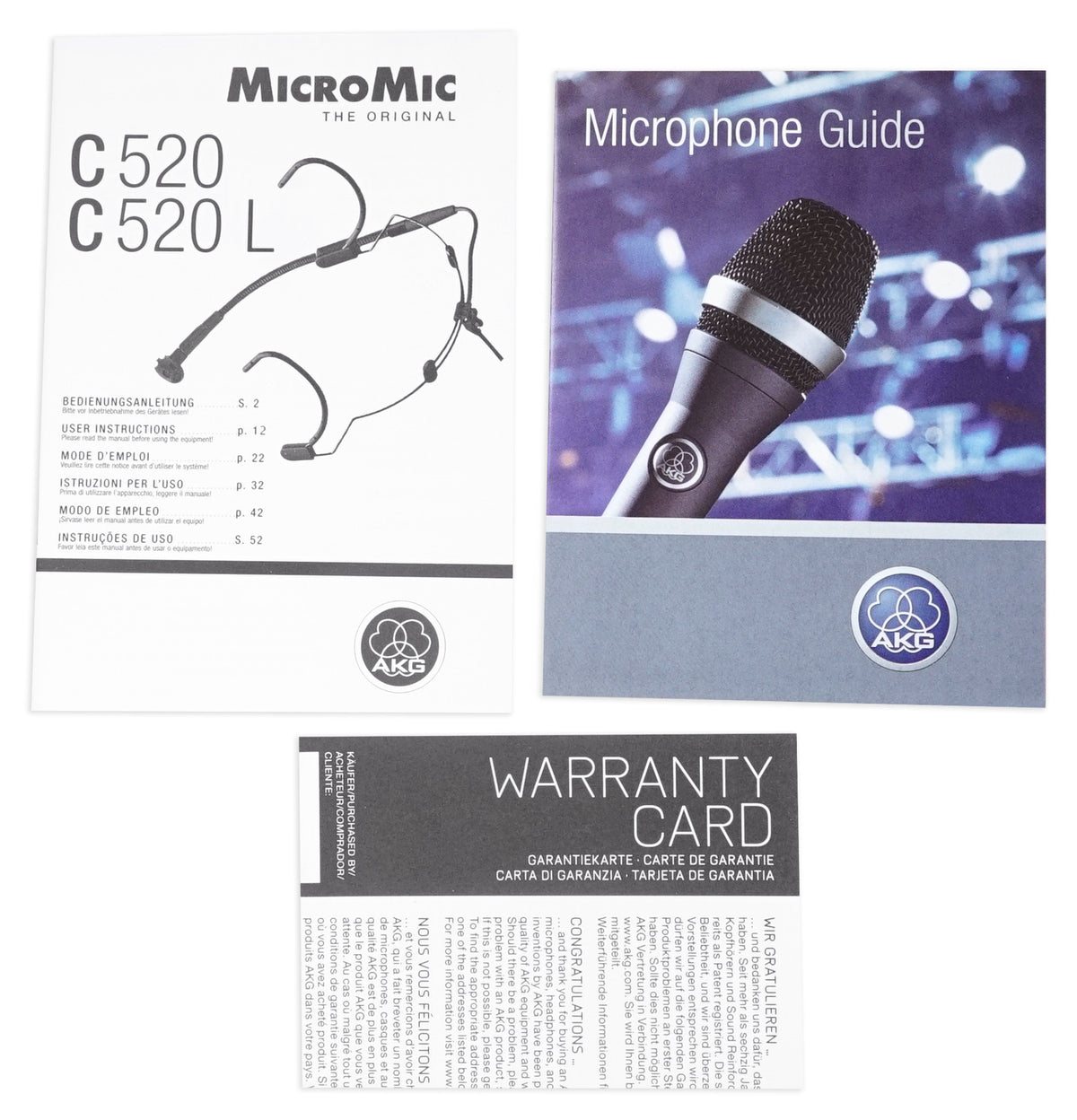 AKG C520 L Headset Microphone Vocal Condenser Mic For Speeches, Presentations