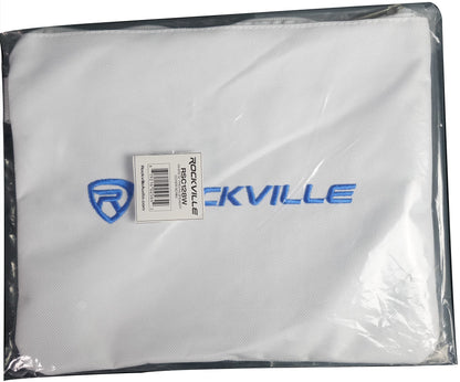 Rockville RSC128W White 12 inch PA DJ Speaker Cover Scrim For Wedding Church Club