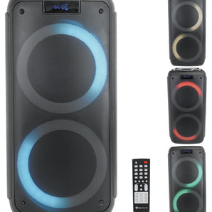 (2) Rockville ROCK PARTY 8 Dual 8" Wireless Linking Battery Powered Speakers