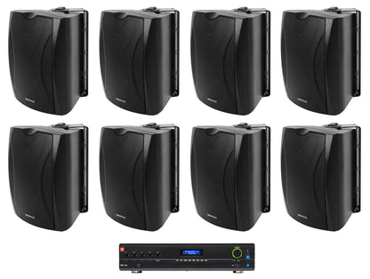 JBL VMA1120 Commercial Amplifier+8) Black Wall Speakers For Restaurant/Bar/Café