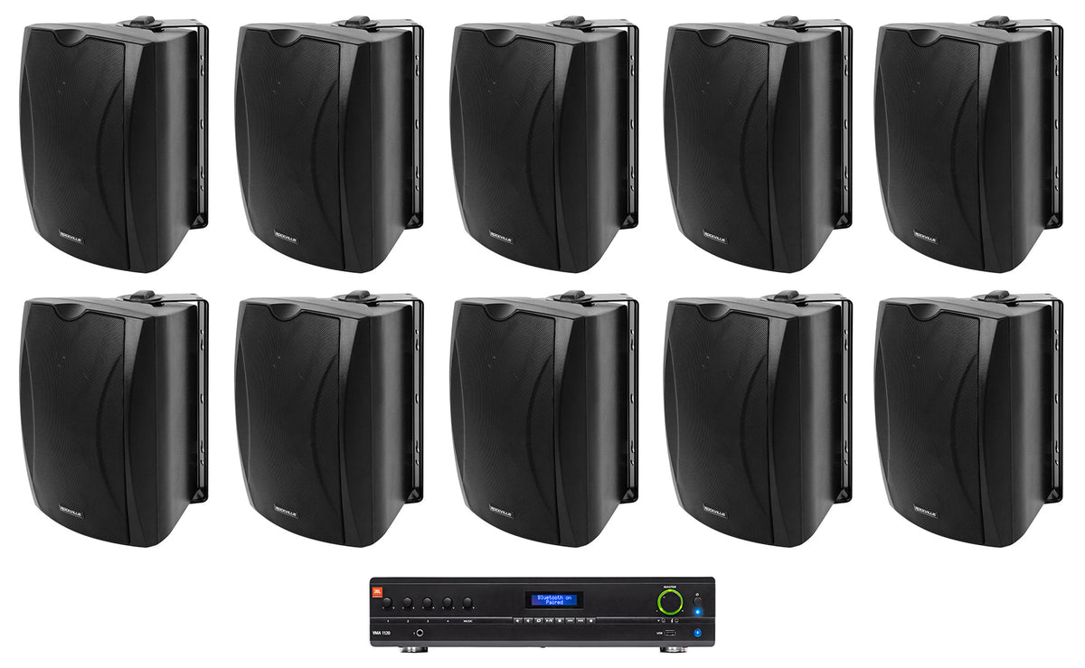 JBL VMA1120 Commercial 70v Bluetooth Amplifier+10 Wall Speakers For Restaurant