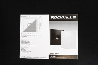 Rockville DCS8T 70V Commercial 8" Drop Ceiling Tile Speaker For Office/Business