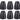 10) Rockville PEN-65T Black 6.5" 70V Hanging Pendant Speakers For Restaurant/Bar