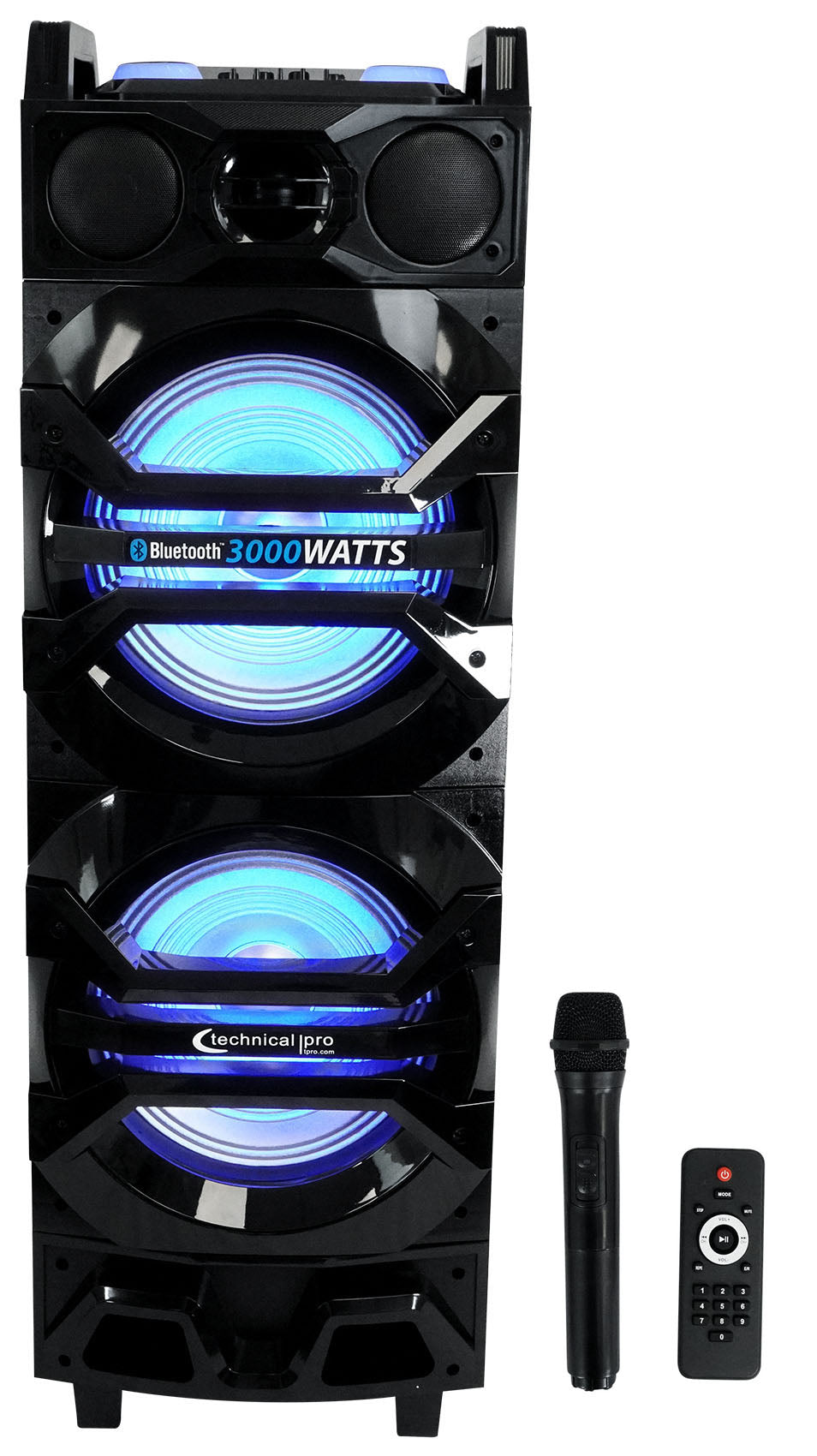 BS10BAT Dual 10" 3000W Rechargeable Speaker