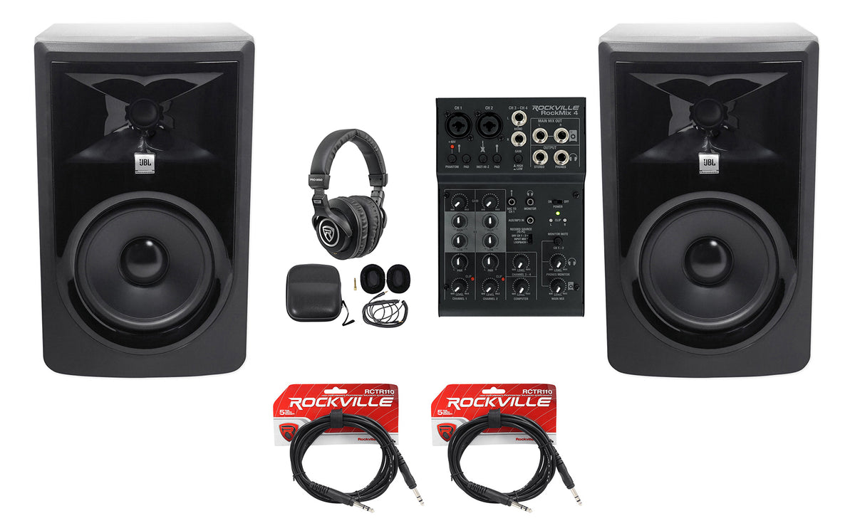 (2) 306P MkII Monitors + RockMix 4 Interface + Headphones