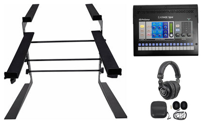 EarMix 16M AVB Monitor Mixer + Laptop Stand + PRO-M50 Headphones