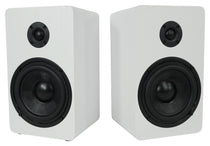 Pair Rockville RockShelf 58W 360w White 5.25" Home Theater Bookshelf Speakers/8 Ohm