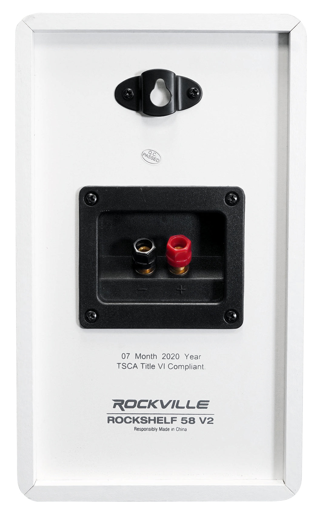 Pair Rockville RockShelf 58W 360w White 5.25" Home Theater Bookshelf Speakers/8 Ohm