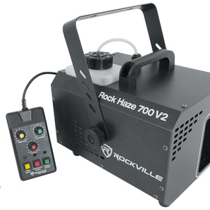Rockville ROCKHAZE 700 CFM DMX Haze Machine Water Based DJ/Club Hazer and (2) Remotes
