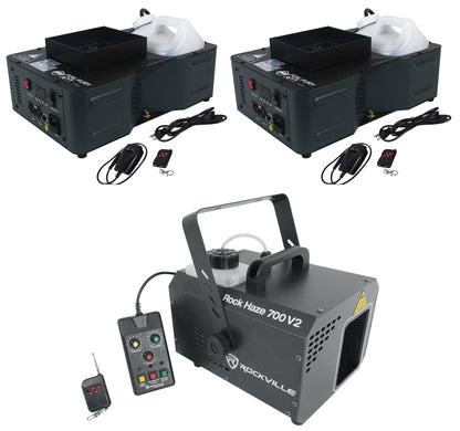 (2) Fog Fury Jett 700W Vertical Fog Machines+700 CFM Hazer
