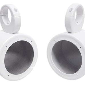 (2) Rockville MAC525W 5.25" White Marine Wakeboard Tower Speaker Pod Enclosures