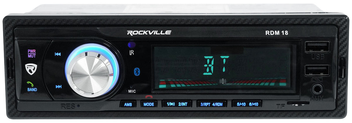 Rockville RDM18 In-Dash Car Digital Media Bluetooth AM/FM/MP3 USB/SD Receiver