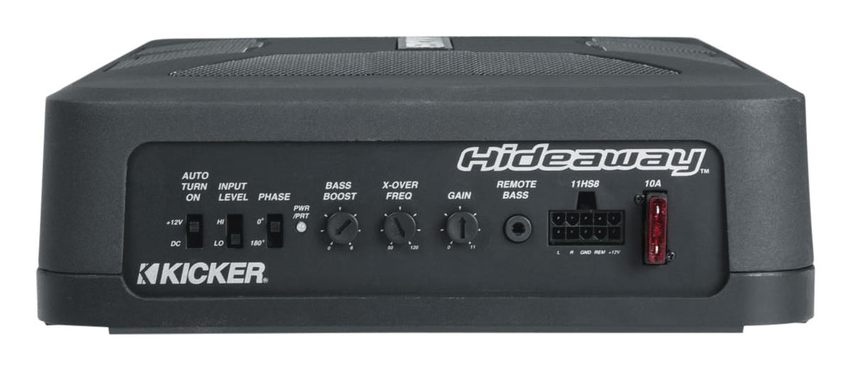 Kicker 51HS8 8" Hideaway Under-Seat Powered Car Audio Subwoofer Compact Sub HS8