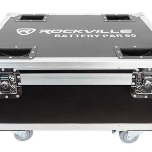 Rockville BATTERY PAR 50 CASE Charging Road Case For (10) BATTERY PAR 50 Lights