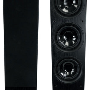 (2) Rockville RockTower 68B Black Home Audio Tower Speakers Passive 8 Ohm