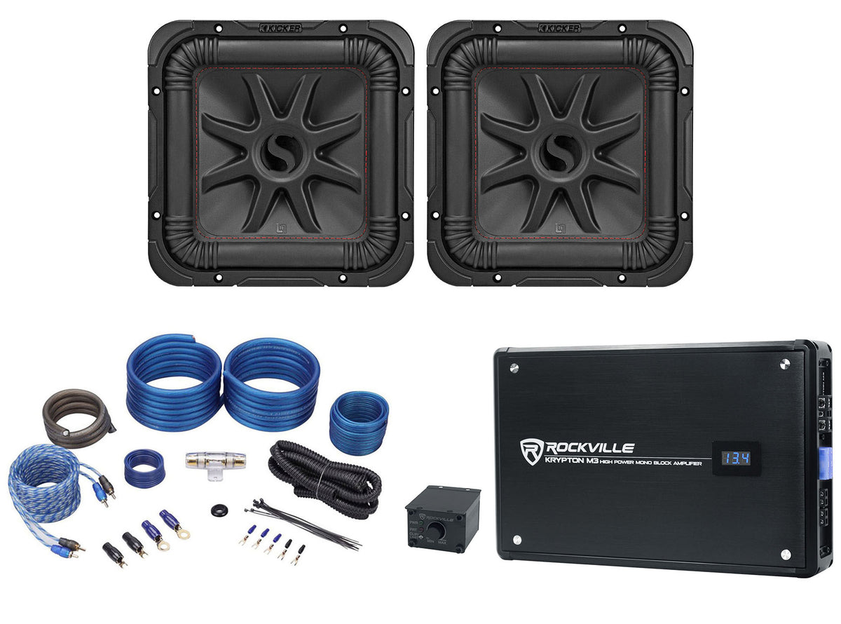 (2) 45L7R104 10" L7R Subwoofers+Mono Amplifier+Wire Kit