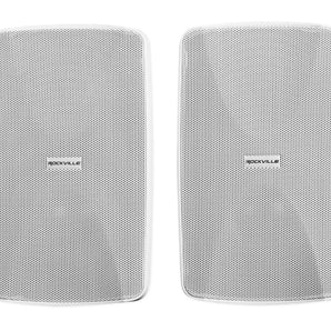 2 Rockville WET-7020W 5.25" 70V Commercial Indoor/Outdoor Wall Speakers in White