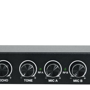 Rockville RKI65BT Dual UHF Wireless Microphones+Bluetooth Karaoke Mic Interface