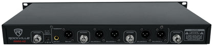 Rockville RWM-4Z Quad Wireless UHF Handheld/Headset Microphone System 20 Channel