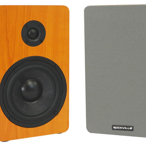 Pair Rockville RockShelf 54C 360w Wood 5.25" Home Theater Bookshelf Speakers/4 Ohm