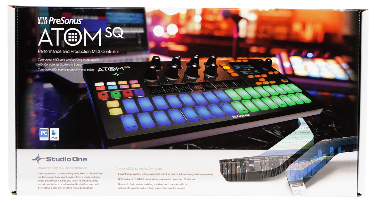 PRESONUS ATOM SQ Hybrid MIDI USB Keyboard Pad Ableton Production DJ Controller
