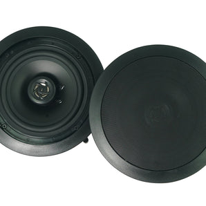 2) Rockville CC65T Black 6.5" Commercial 70v Ceiling Speakers For Restaurant