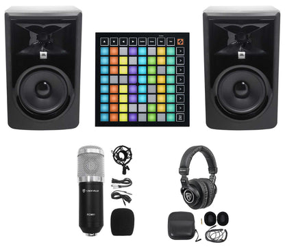 Music Production Kit: (2) 306P Monitors + Pad Controller + Mic + Headphones