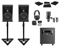 (2) 306P MkII Studio Bundle With Subwoofer, Headphones + Mic