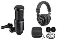 AT2020 Studio Microphone + Headphones