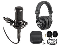AT2035 Studio Microphone + Case + Headphones