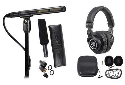 AT875R Shotgun Microphone & PRO-M50 Studio Headphones Bundle