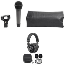 ATM410 Dynamic Cardioid Mic w/ Neodymium Magnet + PRO-M50 Headphones