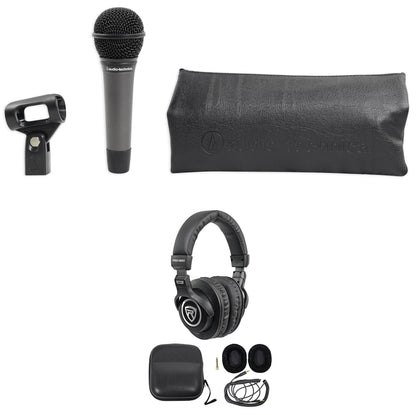 ATM410 Dynamic Cardioid Mic w/ Neodymium Magnet + PRO-M50 Headphones