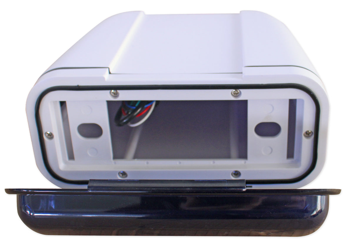 Rockville RMH200W Single DIN Marine Radio Waterproof Gimbal Housing White