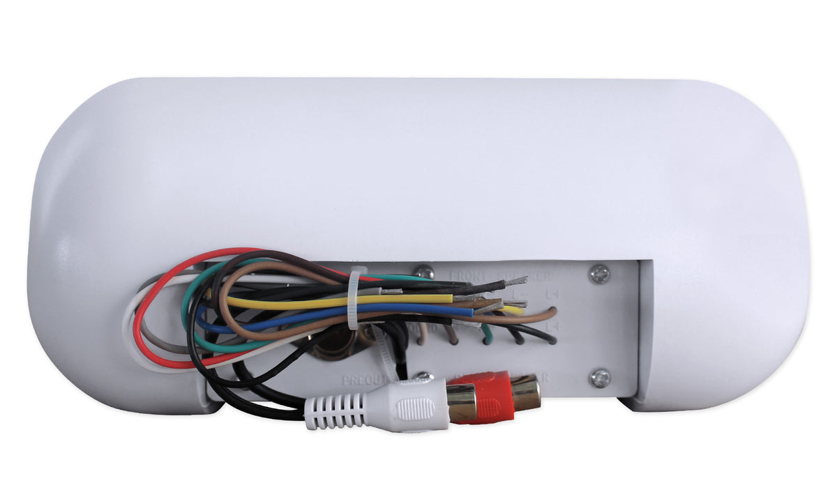 Rockville RMH200W Single DIN Marine Radio Waterproof Gimbal Housing White